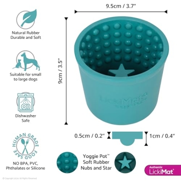 LICKIMAT Yoggie Pot Fun Enrichment Slow Feeder for Dogs