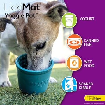 LICKIMAT Yoggie Pot Fun Enrichment Slow Feeder for Dogs