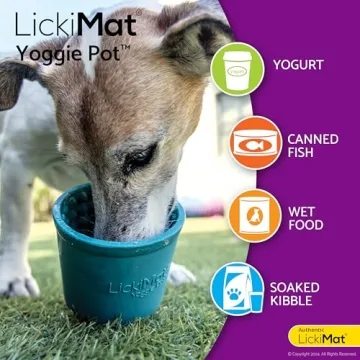 LICKIMAT Yoggie Pot Fun Enrichment Slow Feeder for Dogs