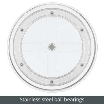 mDesign Lazy Susan Turntable Plastic Spinner for Kitchen/Bathroom, Pantry, Fridge, Cupboards, or Counter Organizing, Fully Rotating Organizer for Food, 9" Round - Lumiere Collection - 2 Pack, Clear