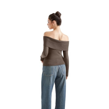 SUUKSESS Chic Off Shoulder Sweater for Cozy Winter Style
