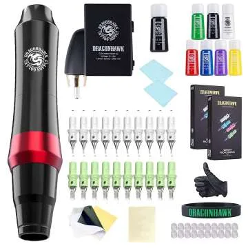 Dragonhawk Wireless Tattoo Machine Cartridges & Needles