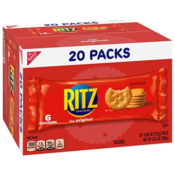 RITZ Original Crackers 20 Snack Packs For Delicious Snacking
