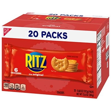 RITZ Original Crackers 20 Snack Packs For Delicious Snacking