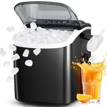 Antarctic Star Portable Ice Maker - 26Lbs Daily Output, Quick Self-Cleaning, Ideal for Kitchen and P...