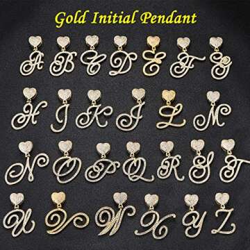 Elegant Nanafast Initial Necklace - Unisex Tennis Chain