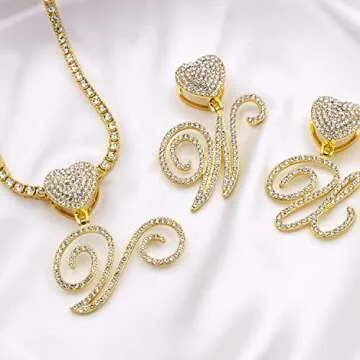 Elegant Nanafast Initial Necklace - Unisex Tennis Chain