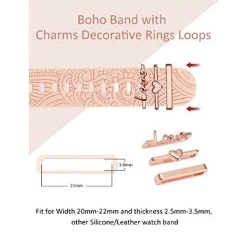 Decorative Rings Loops Apple Watch Bands for Women