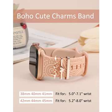 Decorative Rings Loops Apple Watch Bands for Women