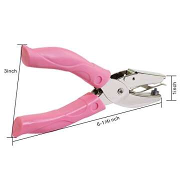 Jeemitery 1/16 Inch Small Mini Tiny Shaped Circle Metal Single Handheld Hole Paper Punch Punchers