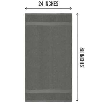 Utopia Towels 6 Pack- Bath Towel Set, 100% Ring Spun Cotton (24 x 48 Inches) Medium Lightweight and ...