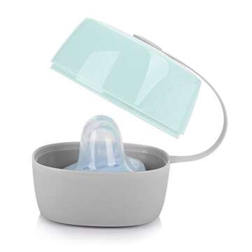 Accmor Pacifier Case, Pacifier Holder, Baby Pacifier Box for Travel, BPA Free, Green, 2 Pack