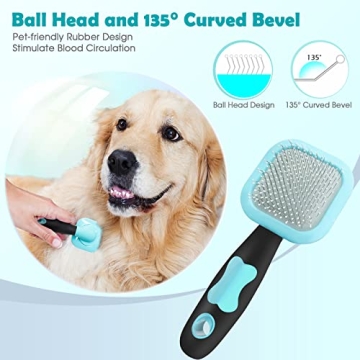 Slicker Brush for Small Dogs and Cats - Gentle Grooming Tool