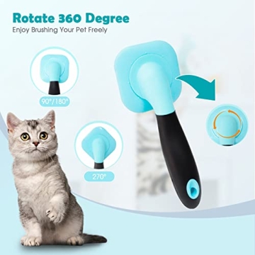 Slicker Brush for Small Dogs and Cats - Gentle Grooming Tool