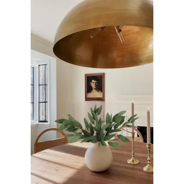 ANNIE&PANDA 3 Pack Faux Artificial Eucalyptus Stems with Faux Seeds 31'' Tall Fake Plants Leaves Olive Tree Branches Faux Greenery Stems for Bridal Wedding Bouquet Vase Table Centerpiece Decor