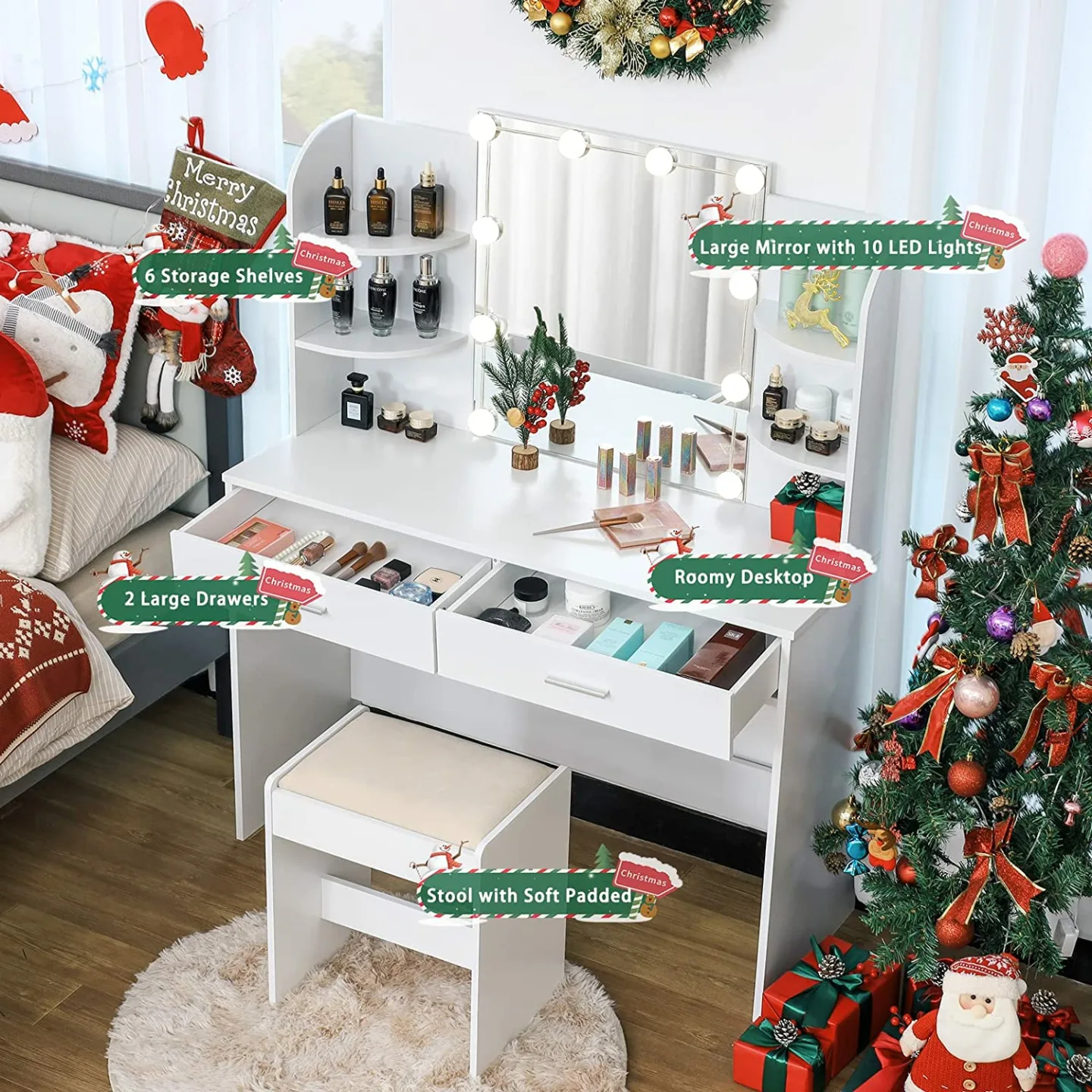 Elegant Large Vanity Set for Christmas Gift