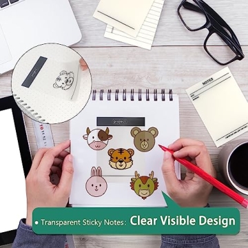 Waterproof Transparent Sticky Notes & Index Tabs for Office School