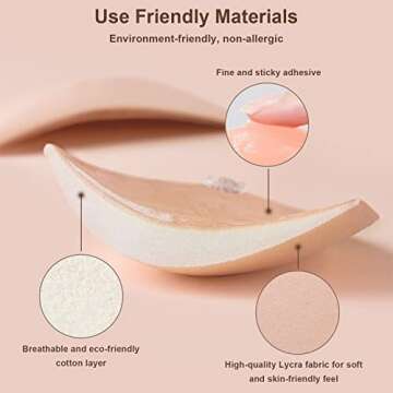 Awant Strapless Sticky Bra (US, Cup Band, B, Beige+Black)