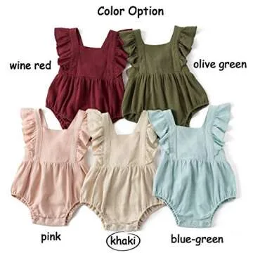 Adorable Baby Girls Handmade Romper for Spring