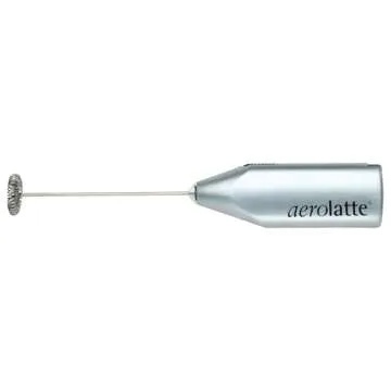 Aerolatte Steam-Free Milk Frother, Satin Finish, 18/8 Stainless Steel Whisk, BPA-Free Plastic Housing, Batteries Included