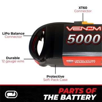 Venom LiPo Battery 3S 5000mAh 35C for RC Vehicles