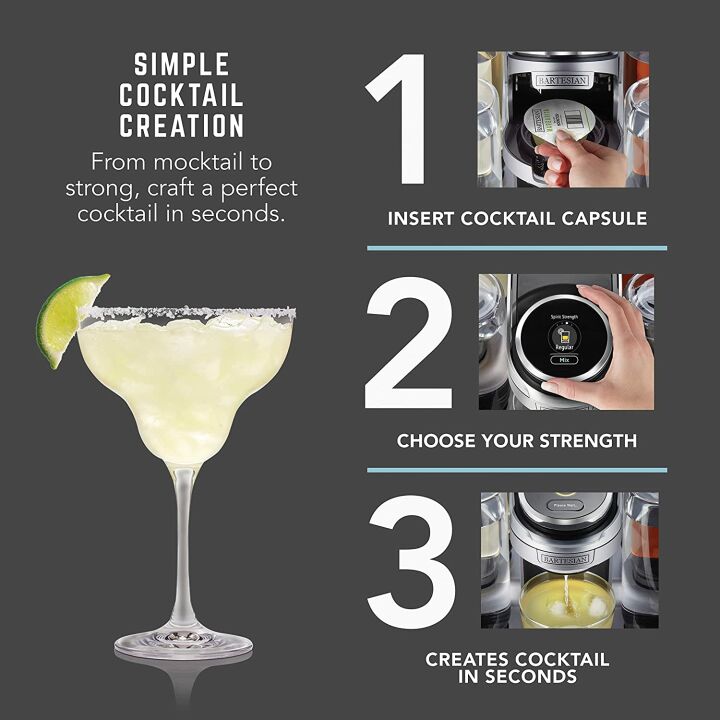 Bartesian Cocktail Machine with 5 Glass Bottles