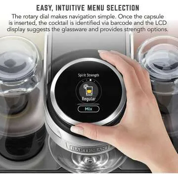 Bartesian Cocktail Machine with 5 Glass Bottles