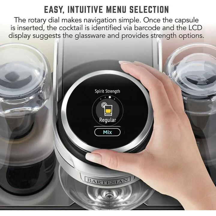 Bartesian Cocktail Machine with 5 Glass Bottles