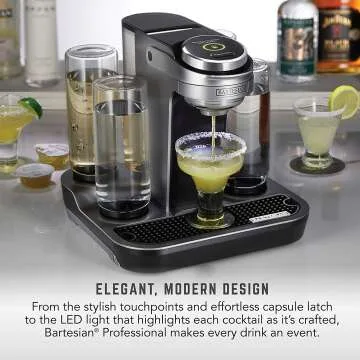 Bartesian Cocktail Machine with 5 Glass Bottles