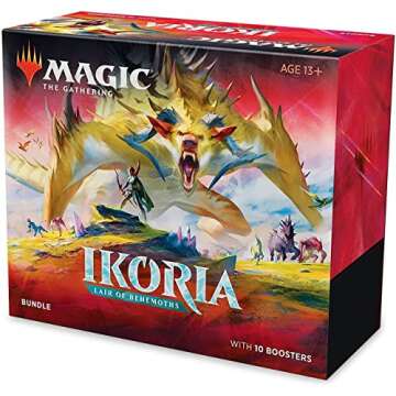 Magic: The Gathering Ikoria: Lair of Behemoths Bundle | 10 Booster Packs (150 Cards) | Foil Lands | Accessories