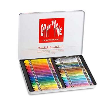 Caran d'Ache Classic Neocolor II AQUARELLE Water-Soluble Pastels, 40 Colors