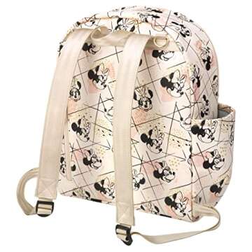 Petunia Pickle Bottom Ace Diaper Bag Backpack, Stylish and Spacious Backpack for On-the-Go Parents, Lightweight & Easy to Clean, Fits Essentials for Everyday Use & Travel (Shimmery Minnie Mouse)