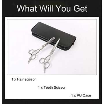 Hair Scissors Hairdressing Barber Cutting 6.5” Professional Straight Edge Razor Sharp Thinning Texturizing Haircut kit