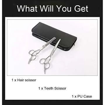 Hair Scissors Hairdressing Barber Cutting 6.5” Professional Straight Edge Razor Sharp Thinning Texturizing Haircut kit