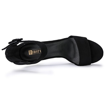 IDIFU Sabrina Black Chunky Platform Heels for Women