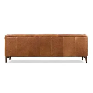 Poly & Bark Essex Leather Couch 89-Inch Sofa Cognac Tan