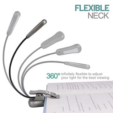 Vekkia Rechargeable Book Light - Ideal for Night Reading