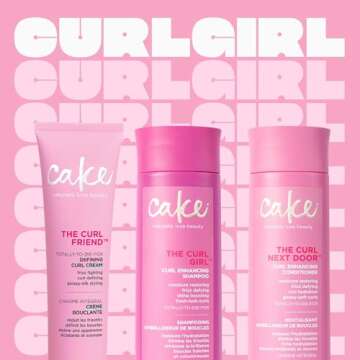 Cake Beauty Curl Friend Curl Defining Shampoo, Conditioner & Cream Set - Avocado & Argan Oil Curly H...