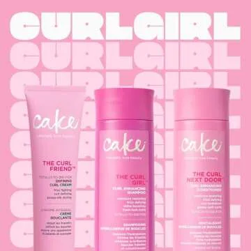 Cake Beauty Curl Friend Curl Defining Shampoo, Conditioner & Cream Set - Avocado & Argan Oil Curly H...