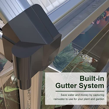 PAPAJET 6x12 FT Hybrid Polycarbonate Greenhouse for Gardening