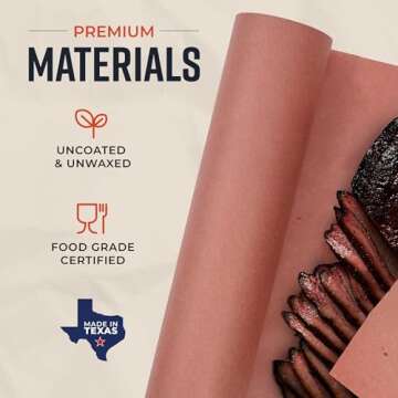 Bryco Goods Pink Butcher Paper Roll - 18" x 175' Food-Grade Unwaxed Paper for Smoking Meat