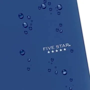 Five Star Spiral Notebook + Study App, 3 Subject, College Ruled Paper, Fights Ink Bleed, Water Resistant Cover, 8-1/2" x 11", 150 Sheets, Black (72069)