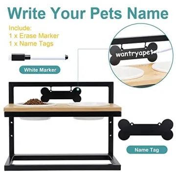 WANTRYAPET Adjustable Elevated Dog Bowls - Stylish Feeding Solution