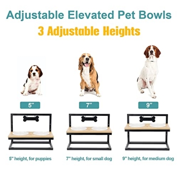 WANTRYAPET Adjustable Elevated Dog Bowls - Stylish Feeding Solution