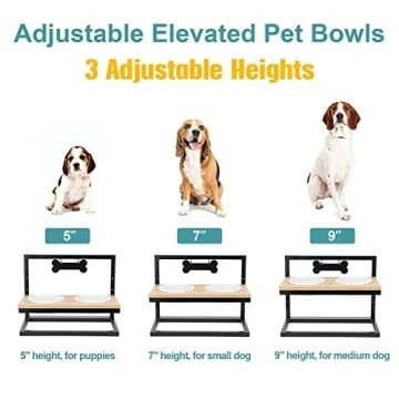 WANTRYAPET Adjustable Elevated Dog Bowls - Stylish Feeding Solution