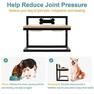 WANTRYAPET Adjustable Elevated Dog Bowls - Stylish Feeding Solution
