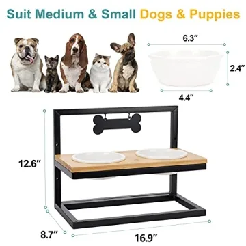 WANTRYAPET Adjustable Elevated Dog Bowls - Stylish Feeding Solution