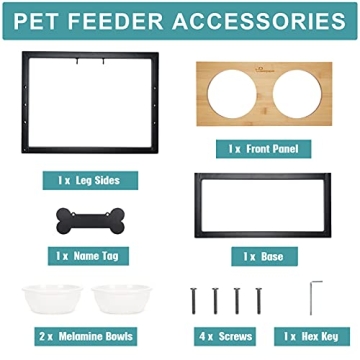 WANTRYAPET Adjustable Elevated Dog Bowls - Stylish Feeding Solution