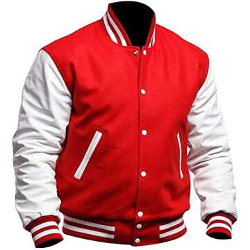 Stylish Men's Letterman Jacket for School and Casual Wear
