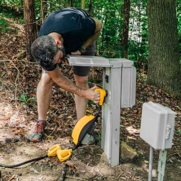 Camco Power Grip 30-Amp Voltage Protector for RVs with Surge Protection Features